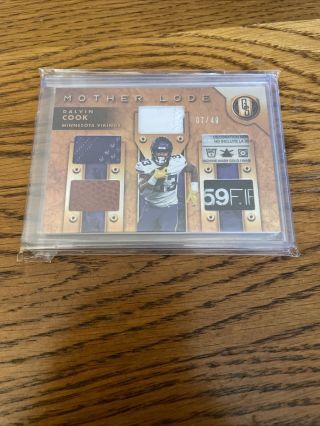 2019 Panini Gold Standard Dalvin Cook Mother Lode 5 Color Patch Relic /49 Rare