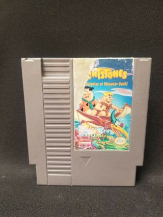 Rare Nintendo Nes Game Cartridge Flintstones Surprise At Dinosaur Peak