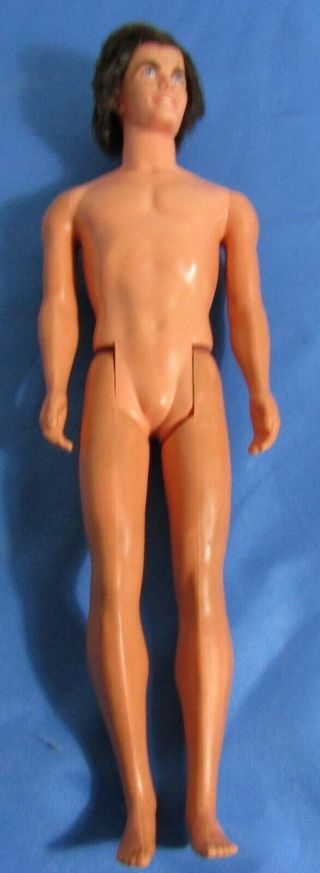 Vintage 1968 Mattel Ken Doll Rooted Brown Mod Hair Blue Eyes Bendable Legs Naked
