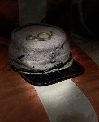 Desireable Civil War Confederate Infantry Unit 8 Warrior Kepi Hat Cap Rare Find