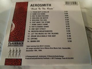 Aerosmith ACOUSTIC LIVE CD 12/19/1994 Boston Mama Kins Music Hall RARE 2