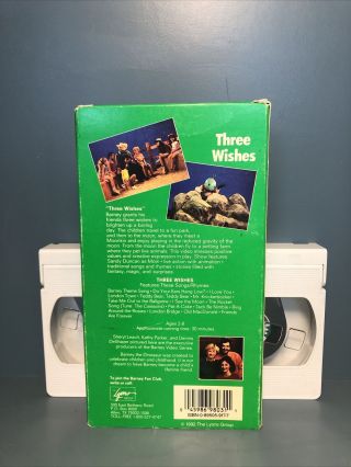 Barney - Three Wishes (VHS,  1989) Kids VCR Tape HTF VTG RARE 2
