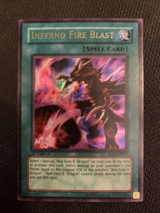 Yugioh Inferno Fire Blast Sod - En042 1st Edition Ultimate Rare Lp