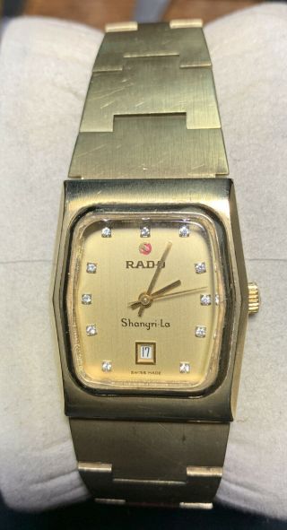 Rado Shangri - La Automatic Gold Plated Ladies Swiss Watch With Date.  Gorgeous