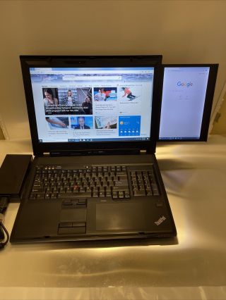 Rare Lenovo Thinkpad Workstation W700ds Multi - Monitor Laptop Wind 10 64 Bit