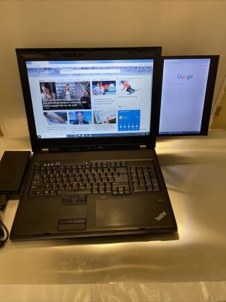Rare Lenovo Thinkpad Workstation W700ds Multi - Monitor Laptop WIND 10 64 BIT 2