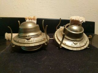 2 Antique Brass P&A Eagle Kerosene Oil Lamp Burner W/ WickS L@@K WORK 2