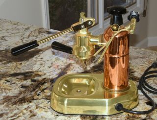 LA PAVONI Europiccola Brass/Copper Lever Espresso Machine – Rare Model 3