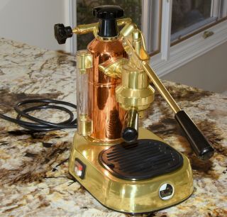 LA PAVONI Europiccola Brass/Copper Lever Espresso Machine – Rare Model 6