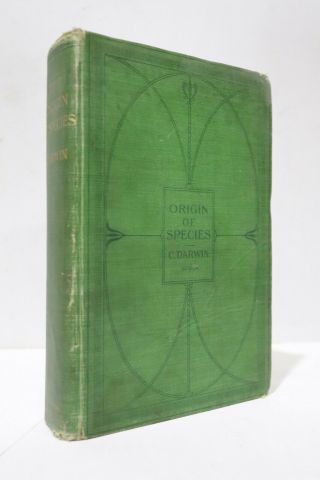 Antique Hardback Charles Darwin Origin Of Species 1901 Edition Print - 232