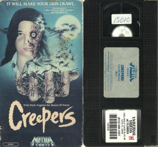 Creepers Vhs Dario Argento Jennifer Connelly Rare First Print Oop Cult Horror