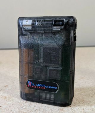 Vintage Motorola Numeric Display Pager Beeper Bravo Plus Rare Smoke Grey Clear