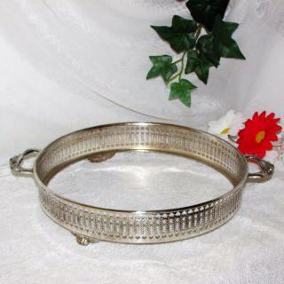 Antique Silverplate Serving Dish Holder Casserole Carrier Silver Plate Ep Copper