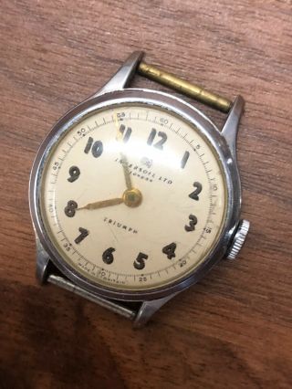 (281) Vintage Ingersoll Triumph Ww2 Military Style Gents Wristwatch