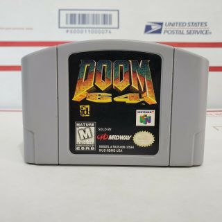 Doom 64 Nintendo 64 N64 Retro Video Game Cart Fps Fun Rare Shooter