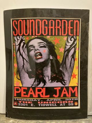 Rare Pearl Jam / Soundgarden 1992 Concert Poster Frank Kozik