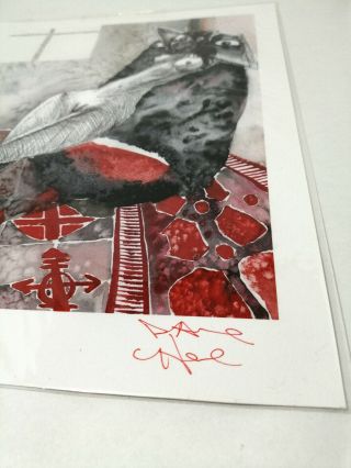David Choe Signed Art Print Rare Limited Edition Watercolour Watercolor 2014 Red 6