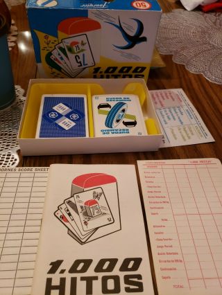 1968 Rare 1,  000 Hitos/mille Bornes Card Game Vintage Made In Spain Spanish
