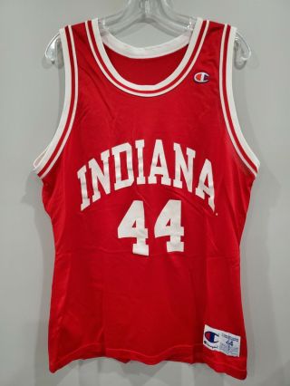 Rare Vintage 90s Champion Indiana Hoosiers Alan Henderson 44 Jersey Mens 44 L