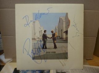 PINK FLOYD / RARE HAND AUTOGRAPHED SIGNED BY MEMBERS LP PROG PSYCH NM 2