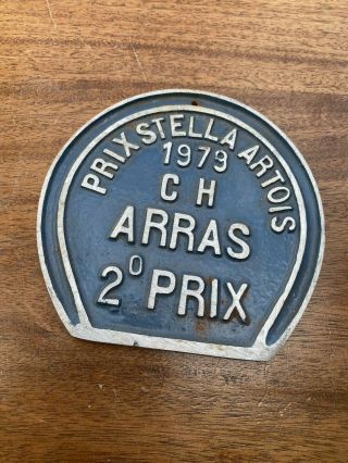 An Vintage French Plaque From Horse Show 1979 Prix Stella Artois Arras