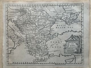 1760 Hungary,  Balkans,  Ottoman Empire,  Turkey In Europe Map By Thomas Jeffreys