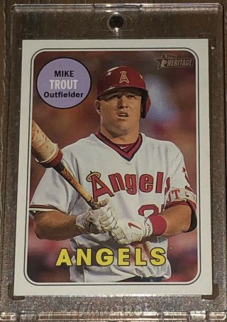 2018 Topps Heritage Throwback Variation Mike Trout Sssp Ultra Rare 275 Epic Wow