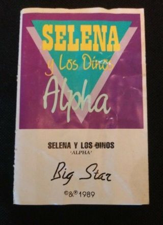 Selena Y Los Dinos " Alpha " 1989 Rare Cassette Tape