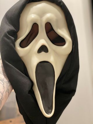 Scream Mask Fantastic Faces Fun World Gen 1/2 Ghost Face Rare Deluxe Hood
