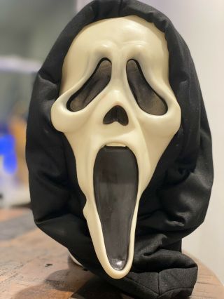 Scream Mask Fantastic Faces Fun World Gen 1/2 Ghost Face Rare Deluxe Hood 3