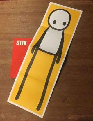Stik Rare Signed & Doodled Book,  Yellow Poster 1st Ed 2015 With Receipt