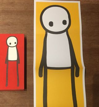 STIK Rare Signed & Doodled Book,  Yellow Poster 1st Ed 2015 with Receipt 3