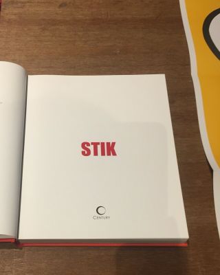 STIK Rare Signed & Doodled Book,  Yellow Poster 1st Ed 2015 with Receipt 5