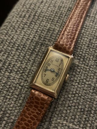 Rare 1929 Vintage Art Deco 9ct Gold Rolex Ladies Wristwatch With Rolex Buckle 2