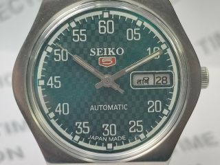 Vintage Seiko 5 Mechanical Automatic 6309a Analog Dial Mens Wrist Watch Wg111