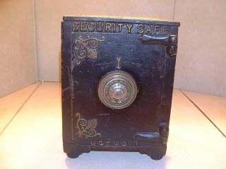 Large Rare Kyser & Rex Cast Iron Security Safe & Deposit Still Bank