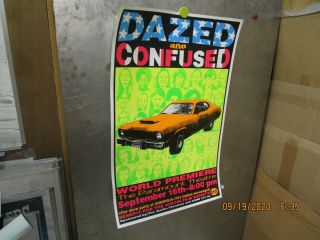 Dazed And Confused 1993 World Premiere Poster Signed By Artist Frank Kozik Rare