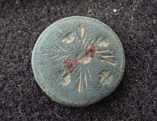 Very Rare Roman Bronze Button Found In England L31l