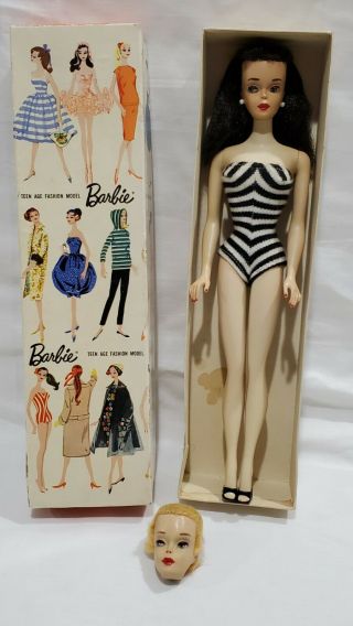 Vintage Barbie 3 & Accessories Plus Extra 3 Head And Rare