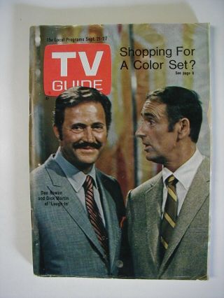 Los Angeles Sept 21 1968 Tv Guide Laugh - In Rowan Martin Mr.  Rogers Art Carney