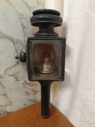 Antique Vintage Buggy Carriage Auto Lamp Lantern Light Red Dot Back
