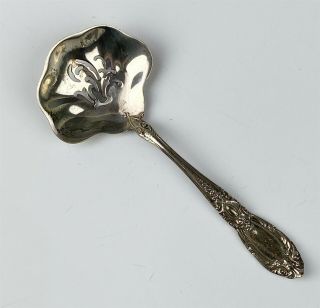 Vintage Towle King Richard Pattern Sterling Silver Pierced Bon Bon Spoon Nr Sam