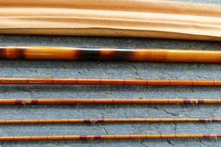 F.  E.  Thomas Special Bamboo Fly Rod 9’ 3 Piece Vintage Very Rare Tip Storage Case 4