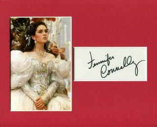 Jennifer Connelly Sexy Rare Labyrinth Signed Autograph Photo Display