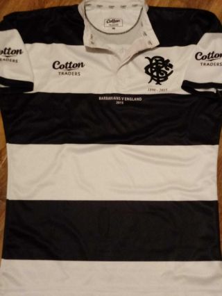 Very Rare Barbarians 125 Years V England 2015 Match Worn Rugby Shirt/jersey