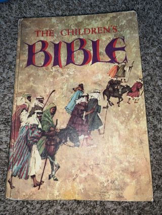 The Childrens Bible Vintage 1965 Golden Press Hardcover Illustrated Stories