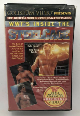 Wwf Inside The Steelcage Vhs Coliseum Video Tape Pro Wrestling Rare Wwe Vintage
