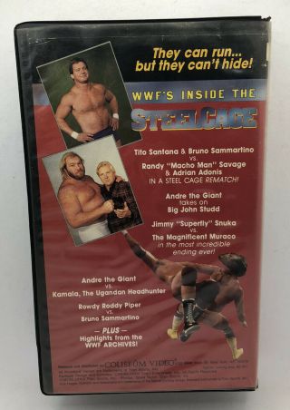 WWF Inside The Steelcage VHS Coliseum Video Tape Pro Wrestling Rare WWE Vintage 2