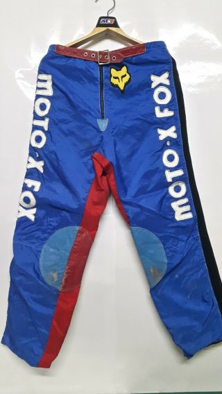 Vintage Motocross Moto - X Fox Buckle Pants Size 34 Rare Item