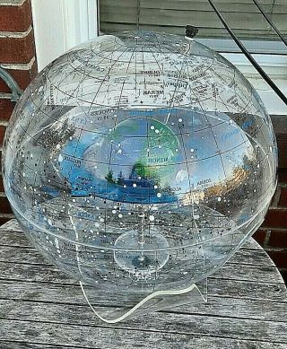 Rare 1986 Spherical Concepts Starship Earth Celestial Globe 16” Diam W/ Stand.